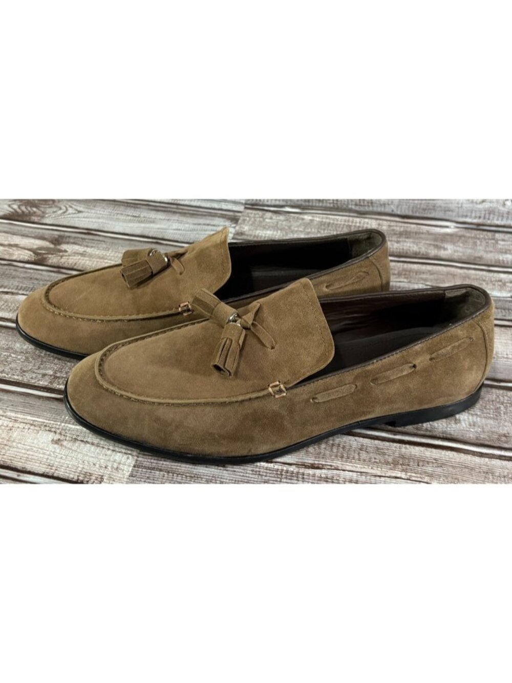 Loro Piana Francis Suede Tassel Dress Shoe size 44 US 11 color brown mspr $1350